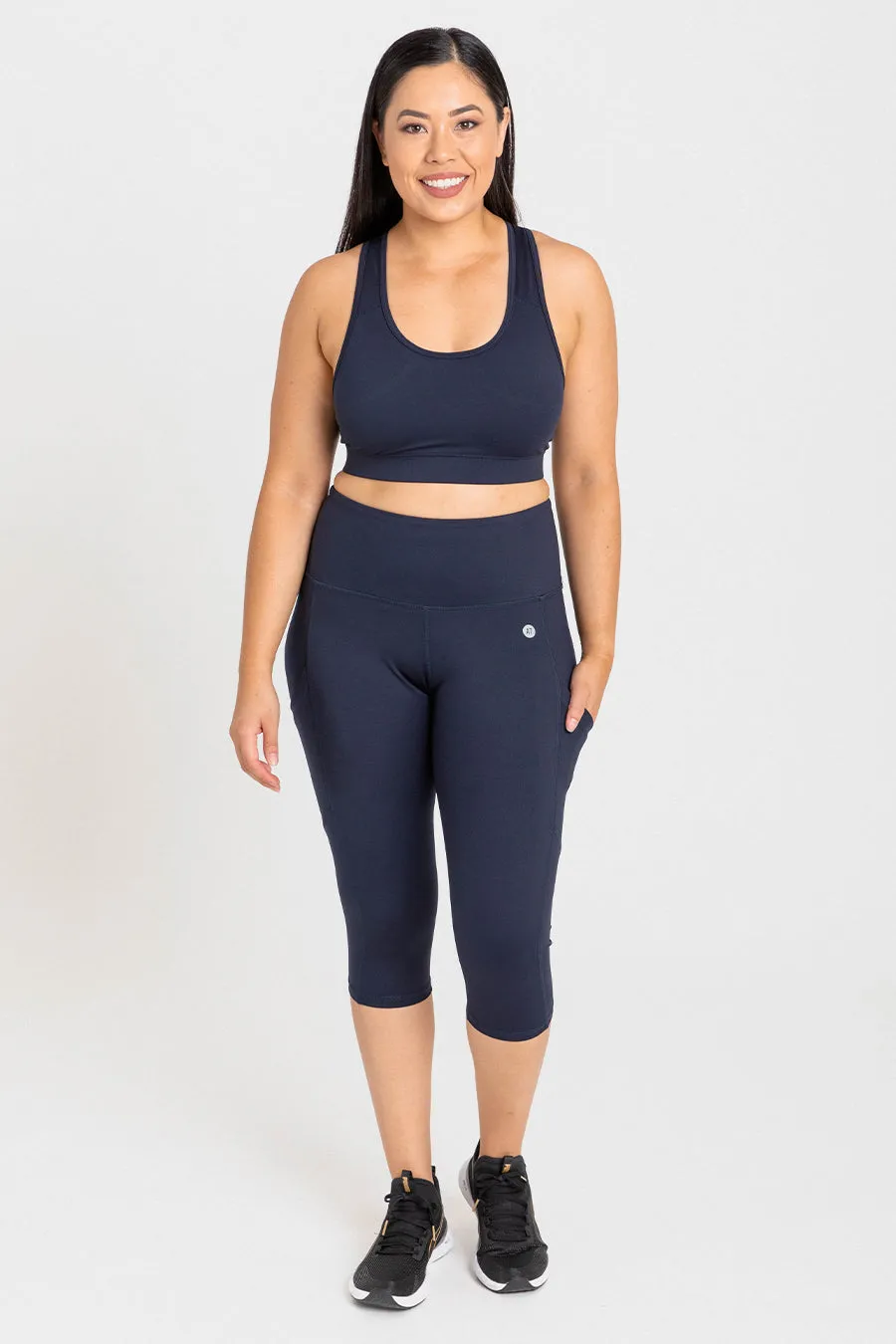 Smart Pocket 3/4 Length Tight - Navy