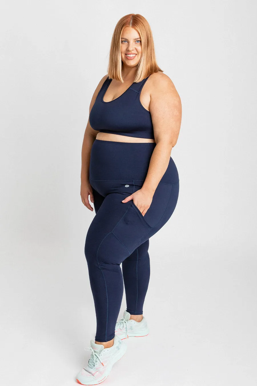 Smart Pocket Full Length Tight - Navy