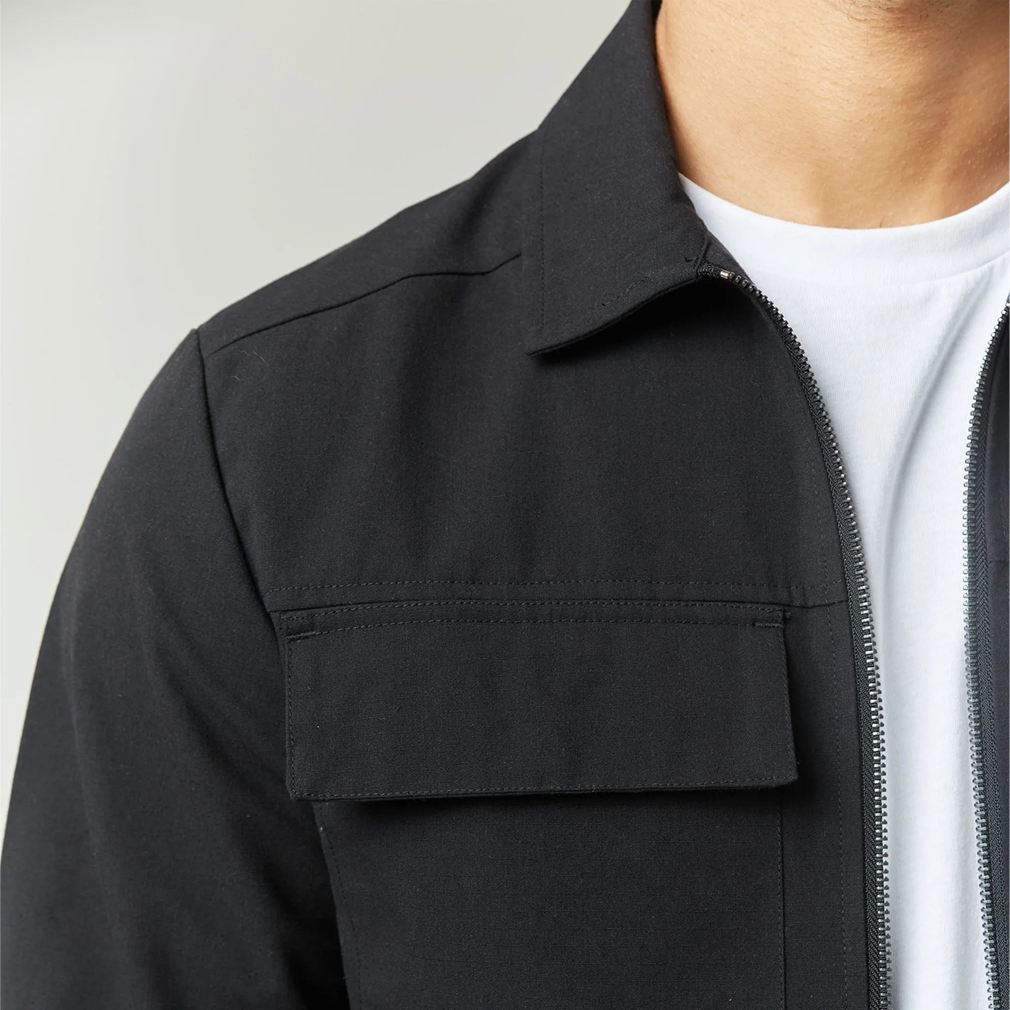 Smart Utility Overshirt | Black