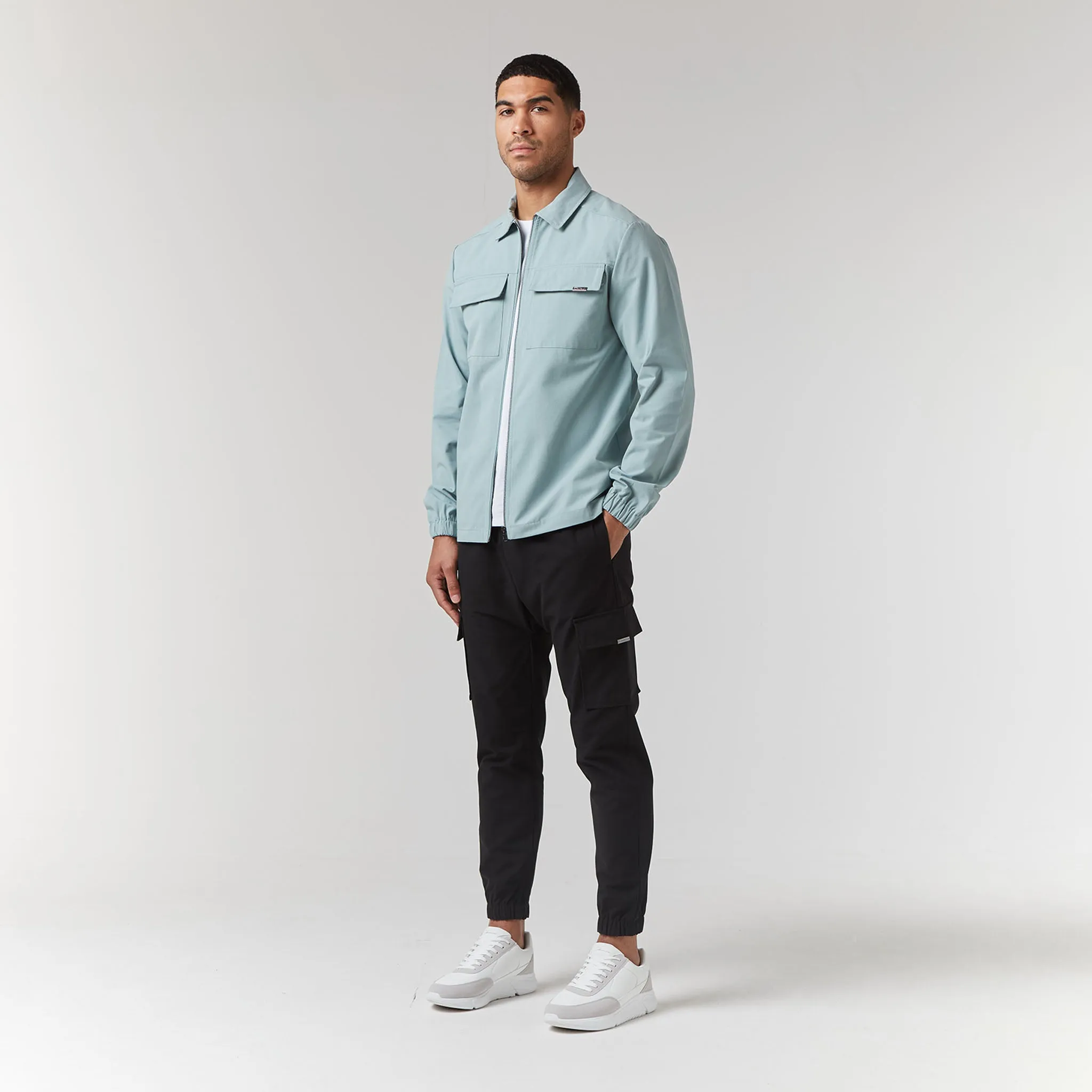 Smart Utility Overshirt | Washed Teal