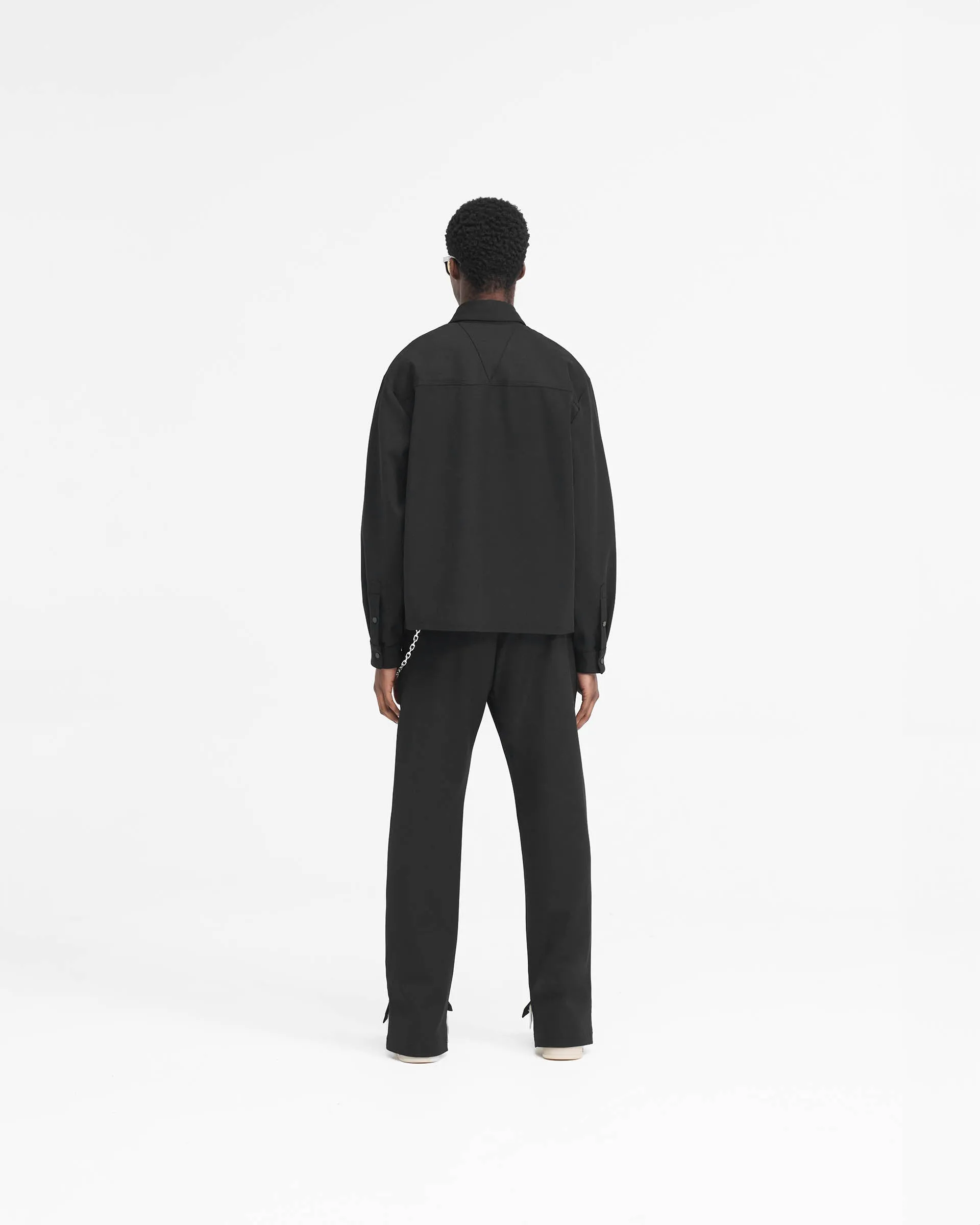 Stepped Hem Pant - Black