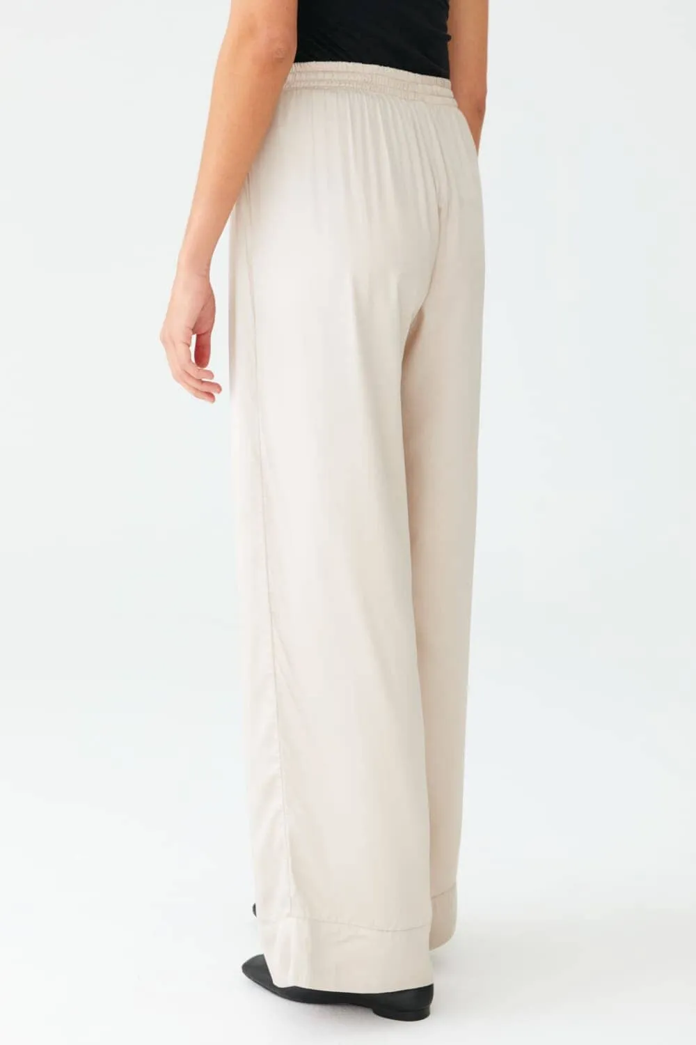 Straight Fit Silk Trousers