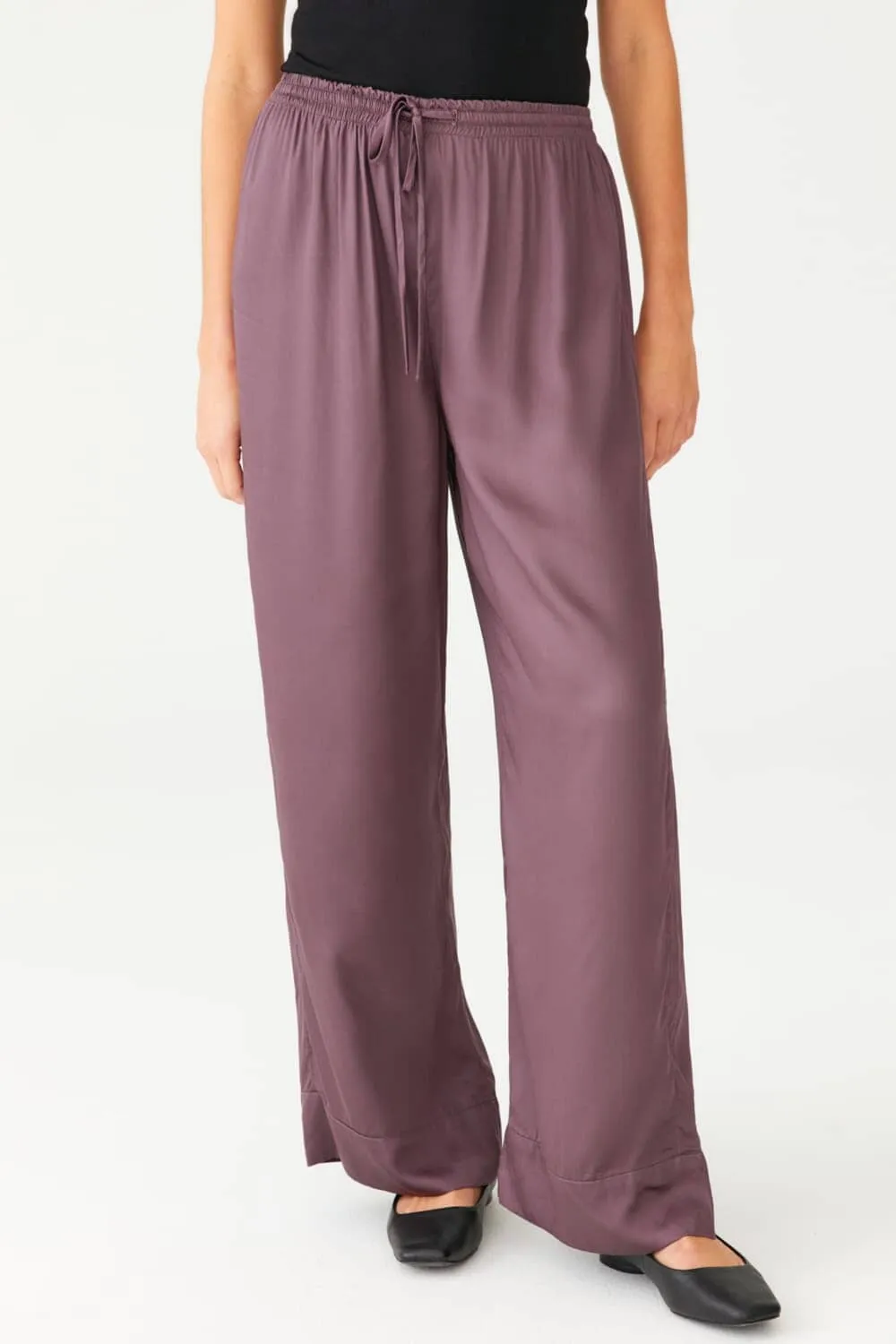 Straight Fit Silk Trousers