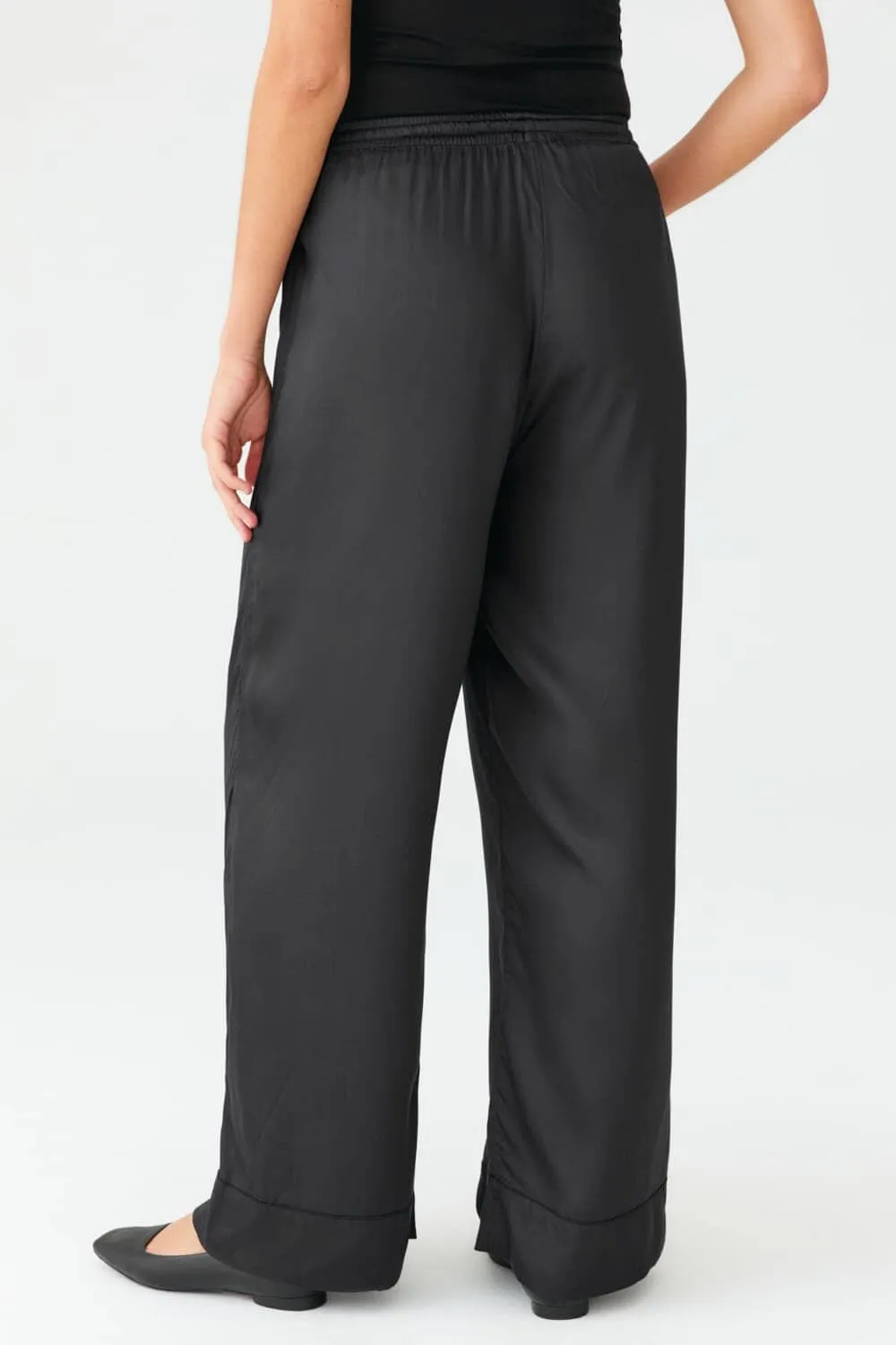 Straight Fit Silk Trousers