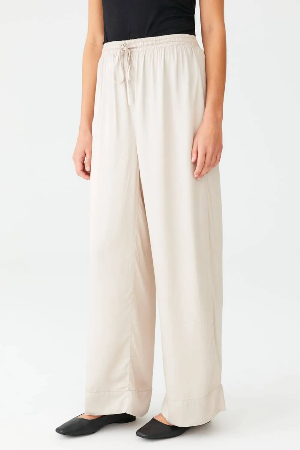 Straight Fit Silk Trousers