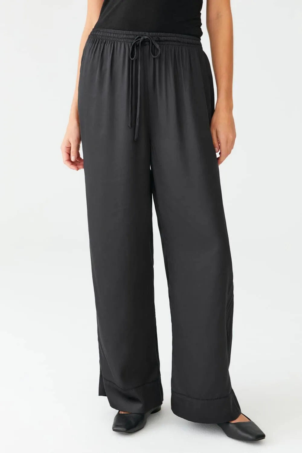 Straight Fit Silk Trousers