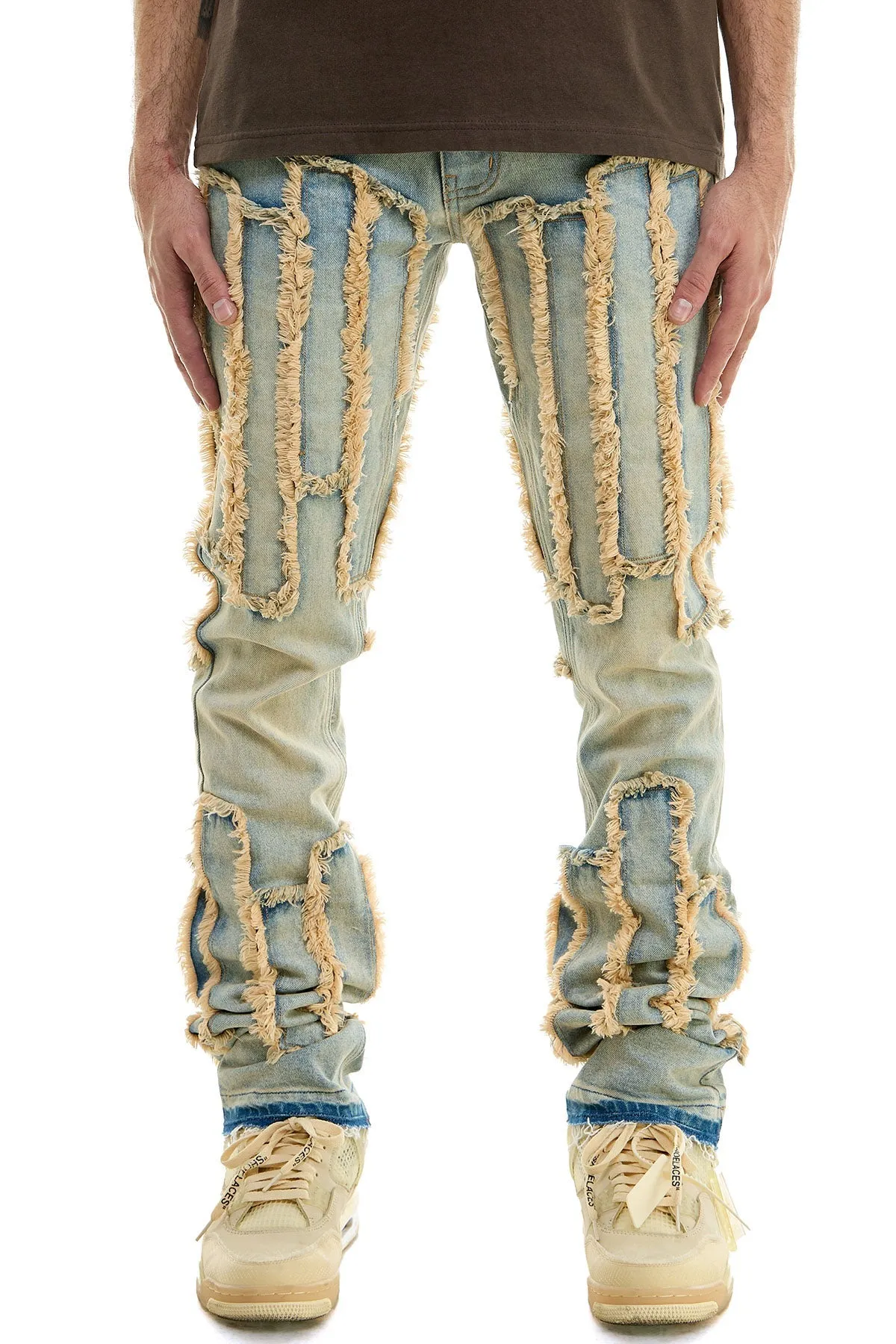 Stretch Denim Skinny Stacked Jeans