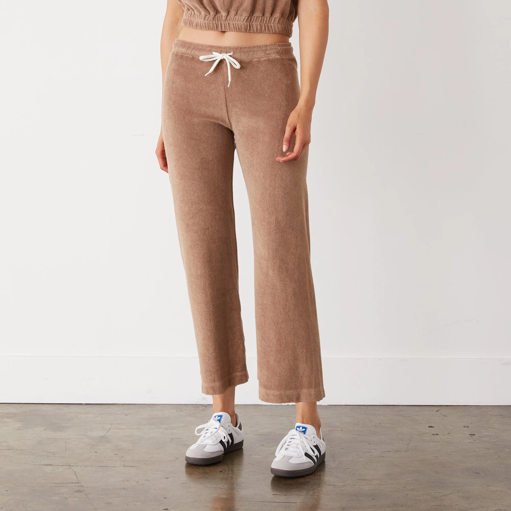 Terry Cloth Crop Pant