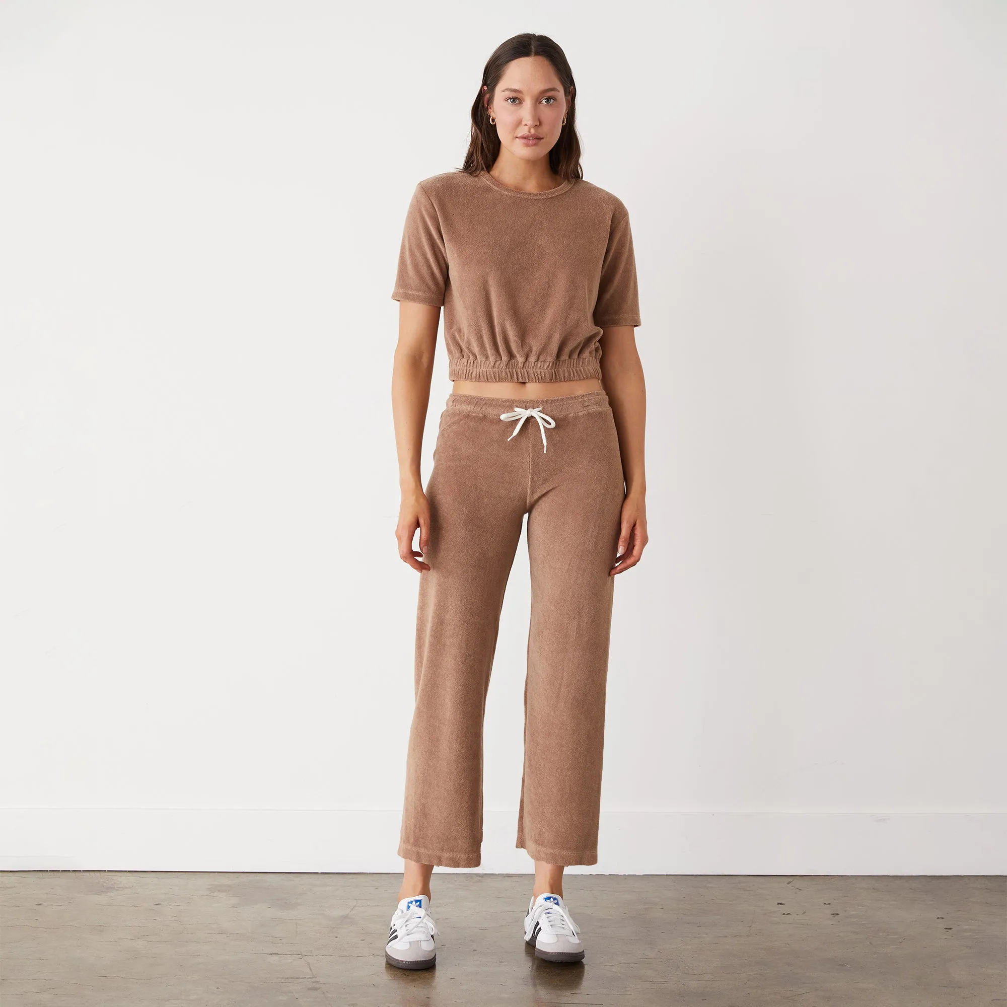 Terry Cloth Crop Pant