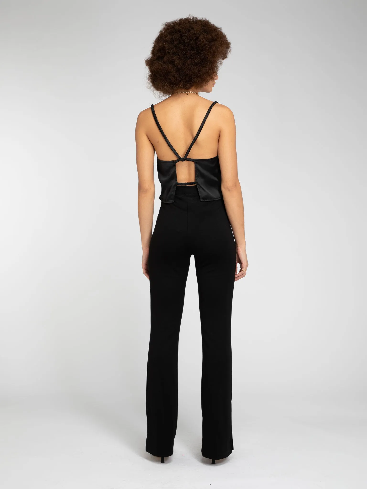 Thallo Flare Trousers in Black