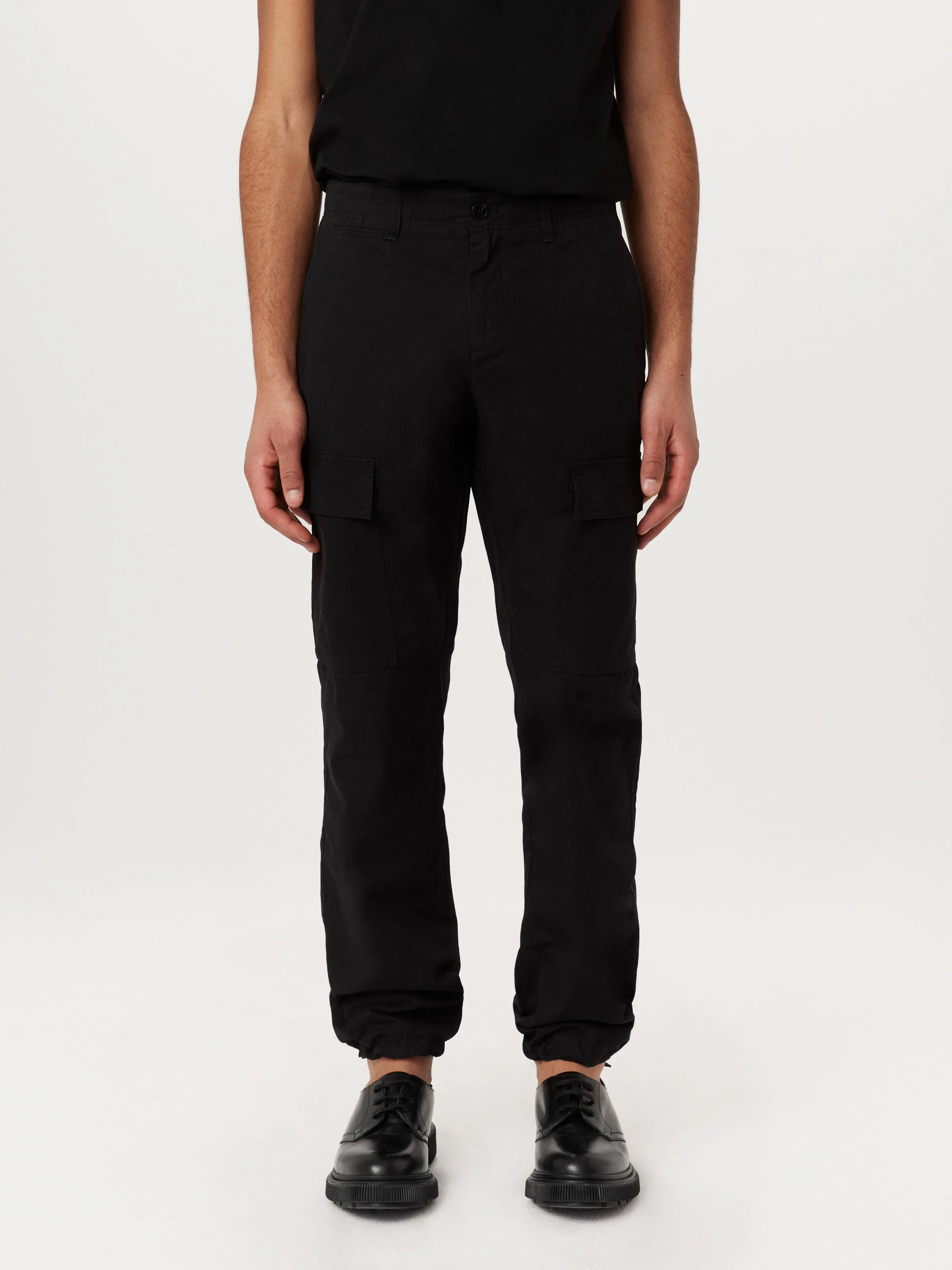 The Joey Straight Cargo Pant in Black