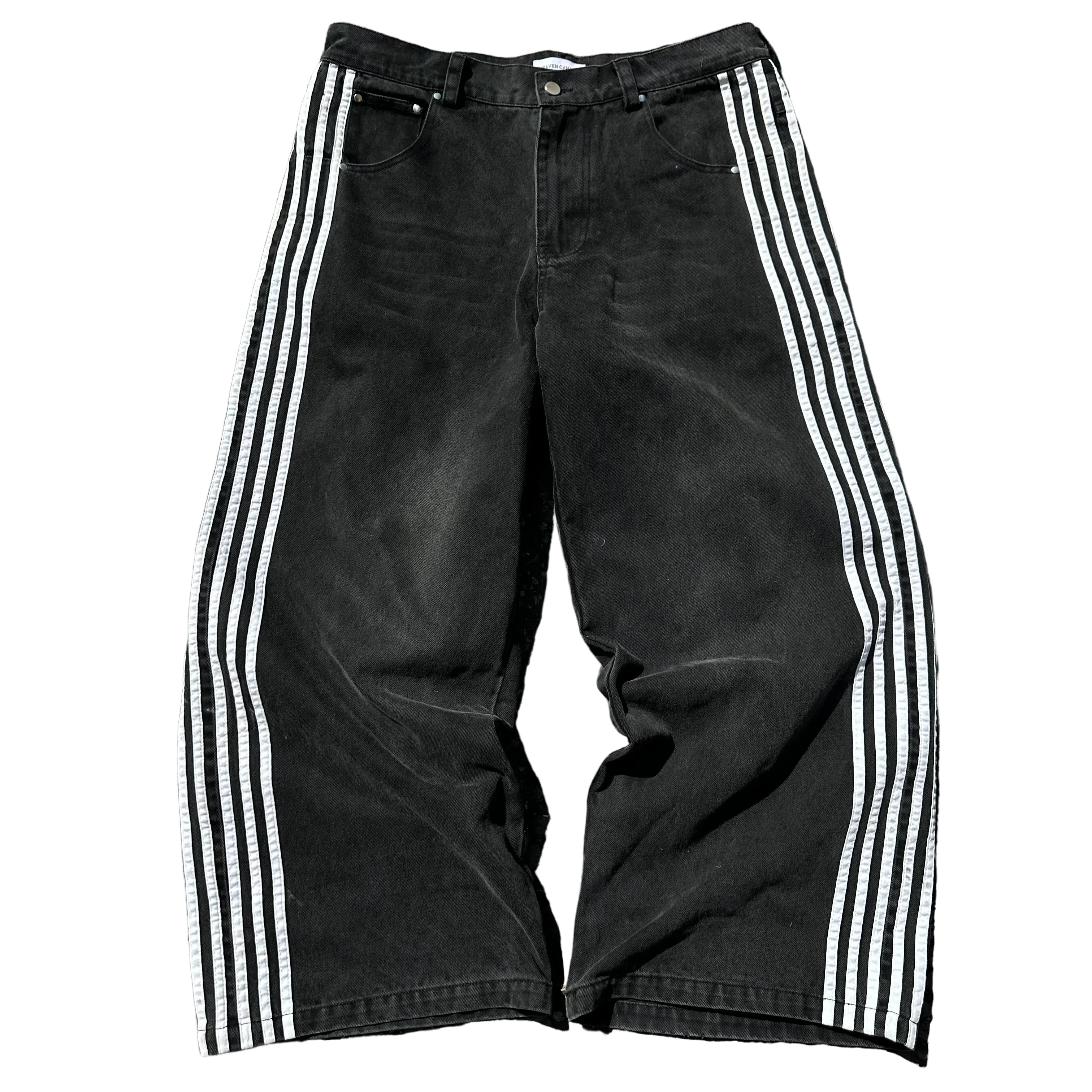 TRACK JEANS (BLACK/WHITE)