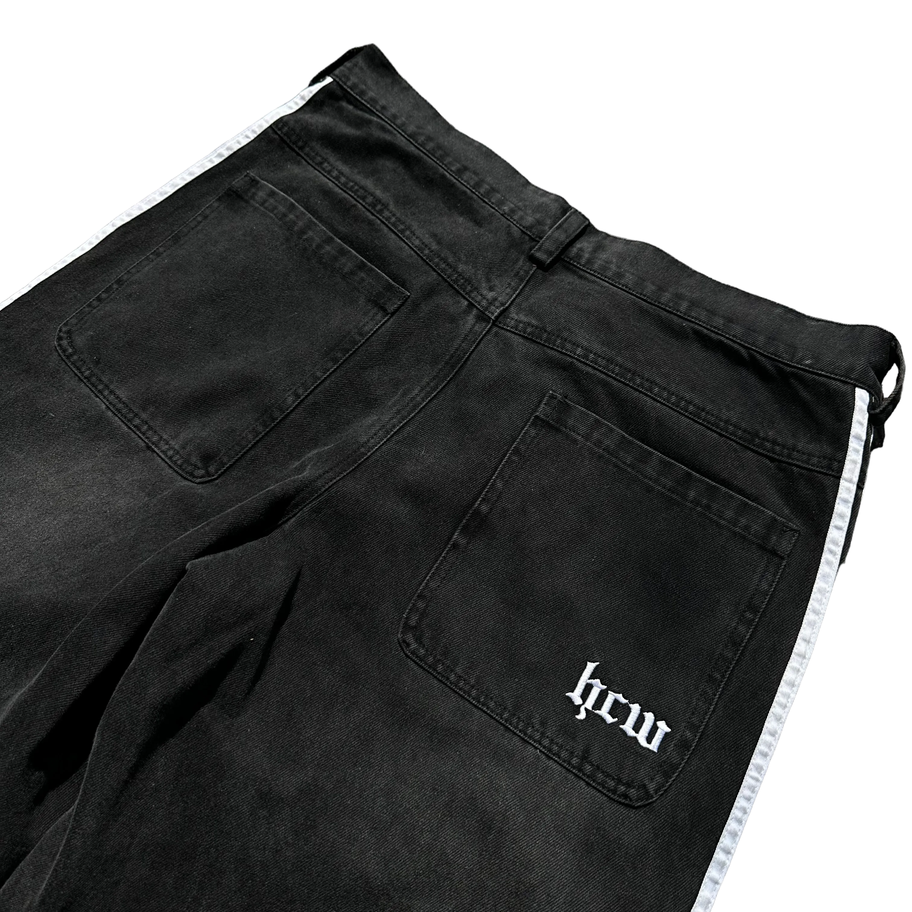 TRACK JEANS (BLACK/WHITE)