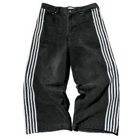 TRACK JEANS (BLACK/WHITE)