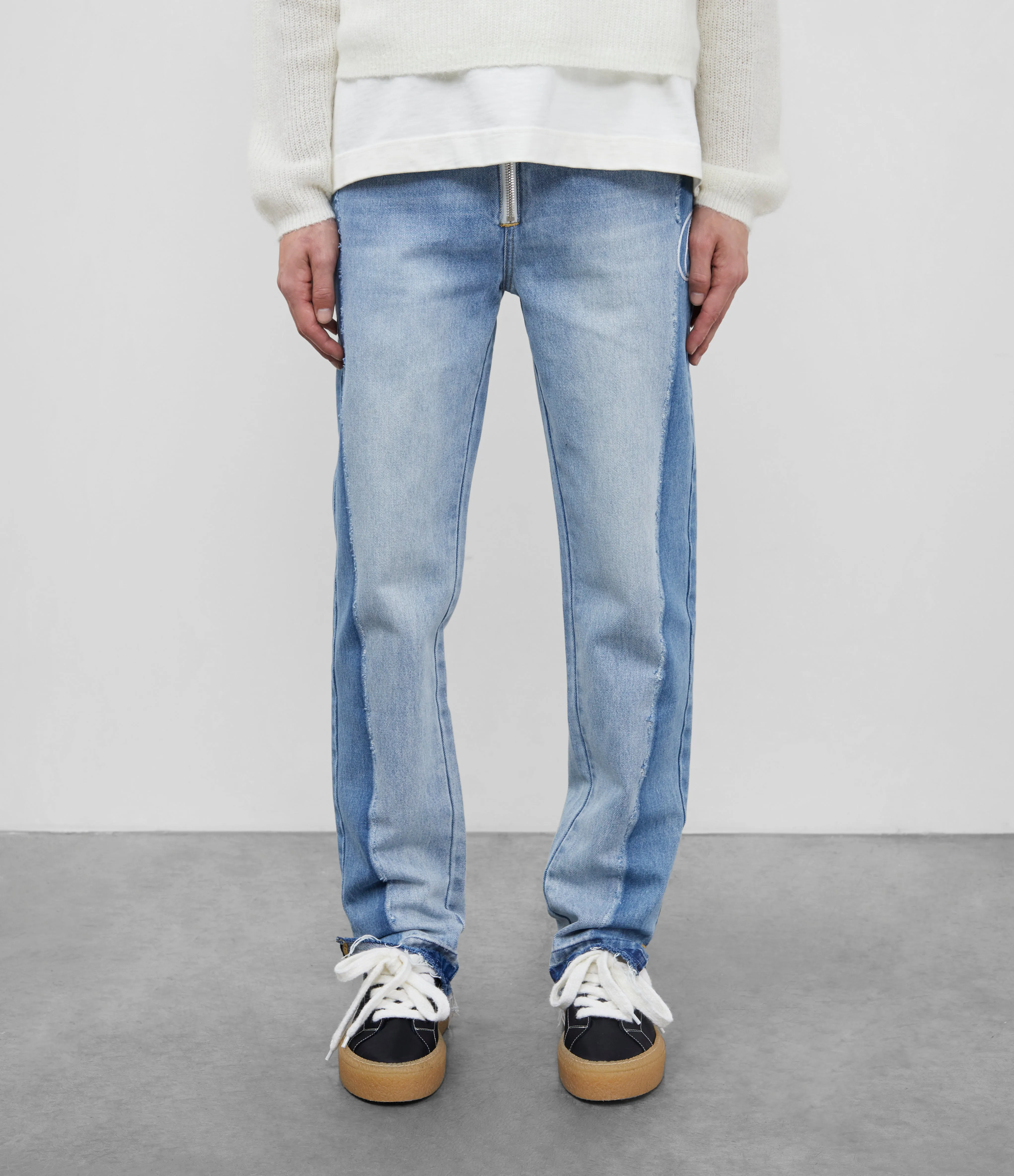 TWO TONE DENIM JEANS