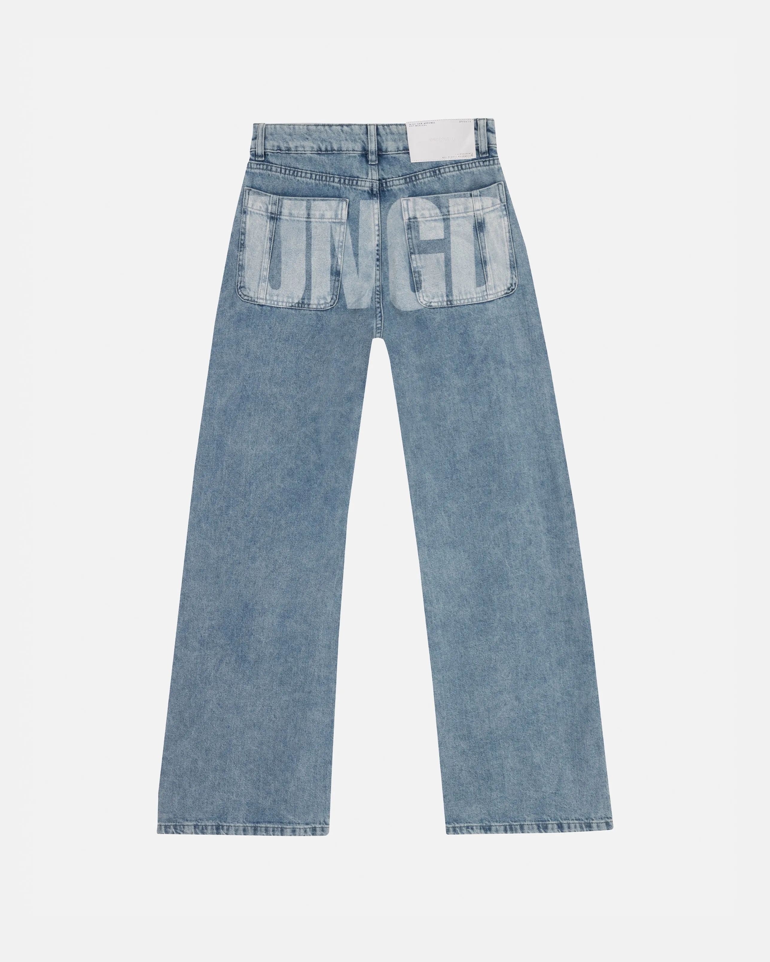 UNGD Basic Wide-Leg Jeans in Washed Blue