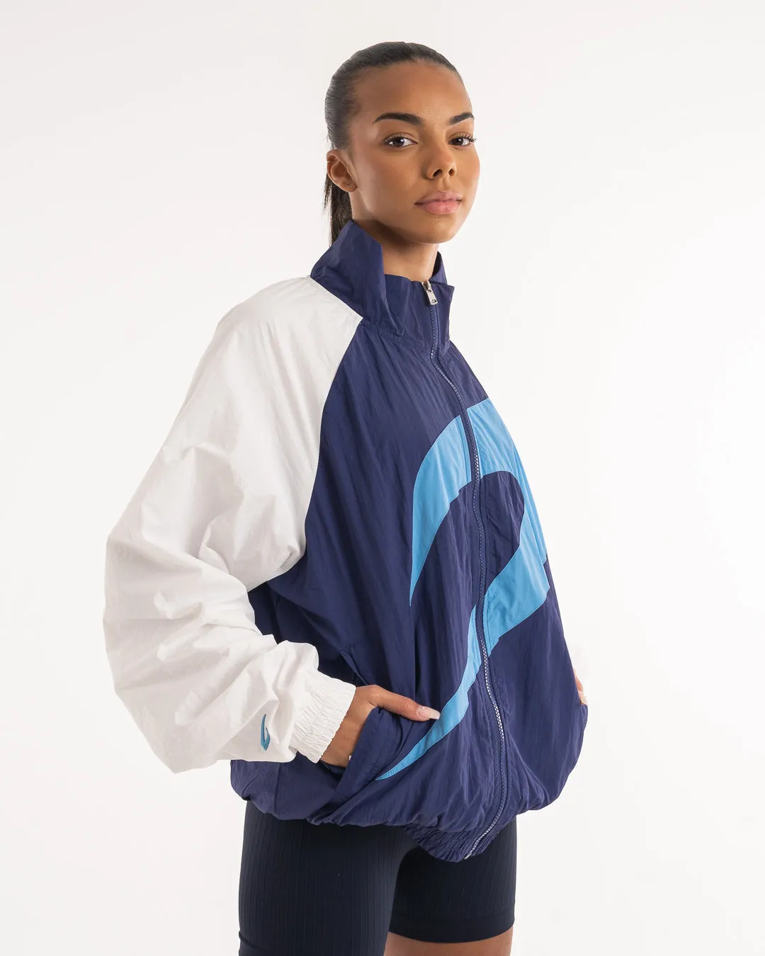 Walker Track Jacket - White/Navy