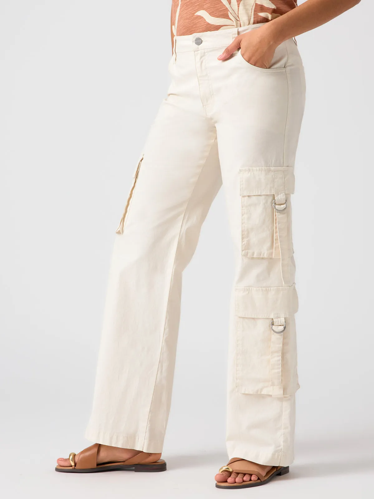 Y2K Strappy Cargo Standard Rise Pant Eco Natural