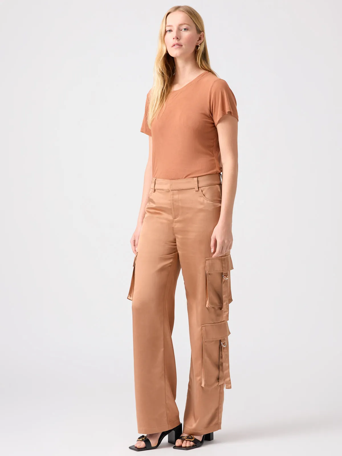 Y2K Strappy Cargo Standard Rise Pant Mocha Mousse