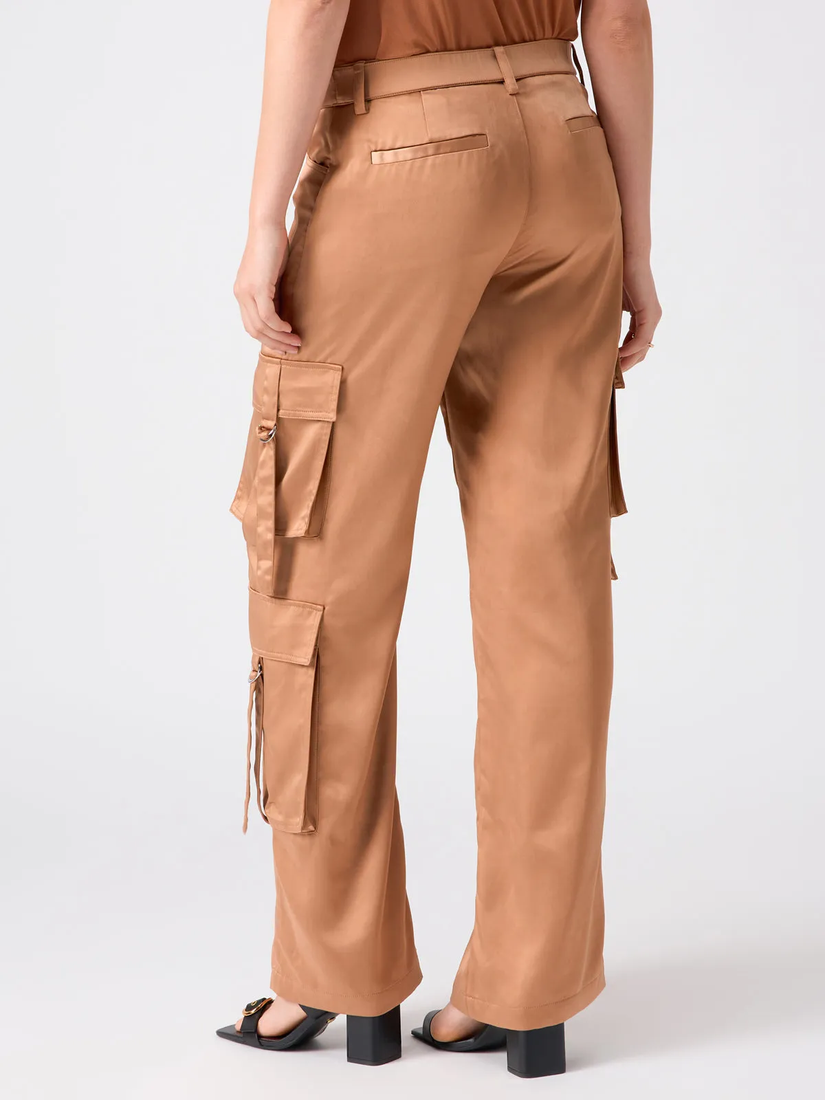 Y2K Strappy Cargo Standard Rise Pant Mocha Mousse